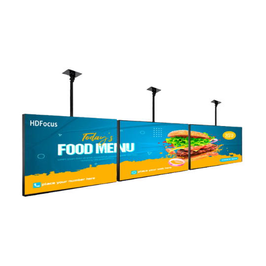 Závěsná LED digitální obrazovka s menu